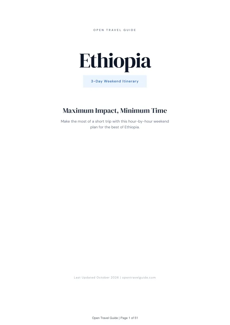 Ethiopia 3-Day Weekend Itinerary: Cover