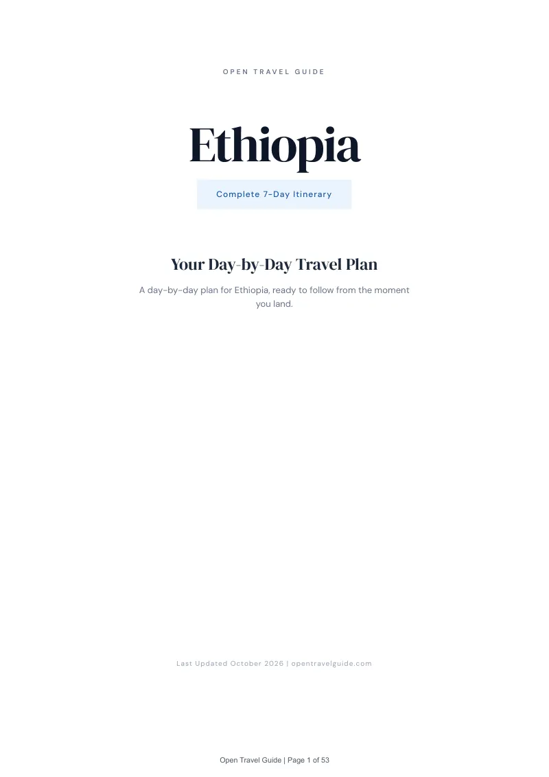 Ethiopia 7-Day Itinerary: Cover