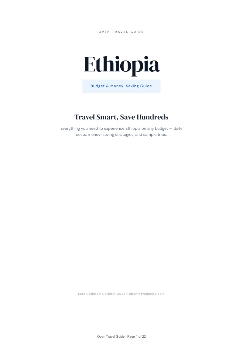 Ethiopia Budget & Money-Saving Guide: Cover