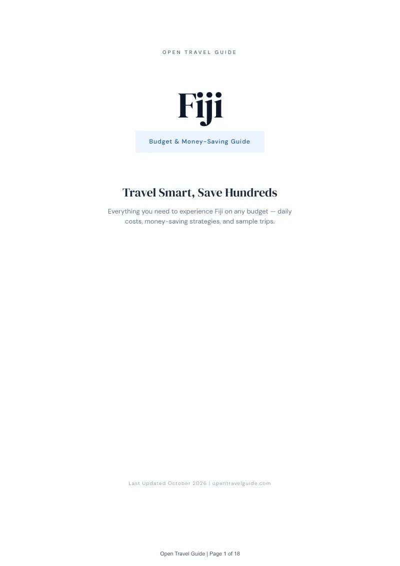 Fiji Budget & Money-Saving Guide: Cover