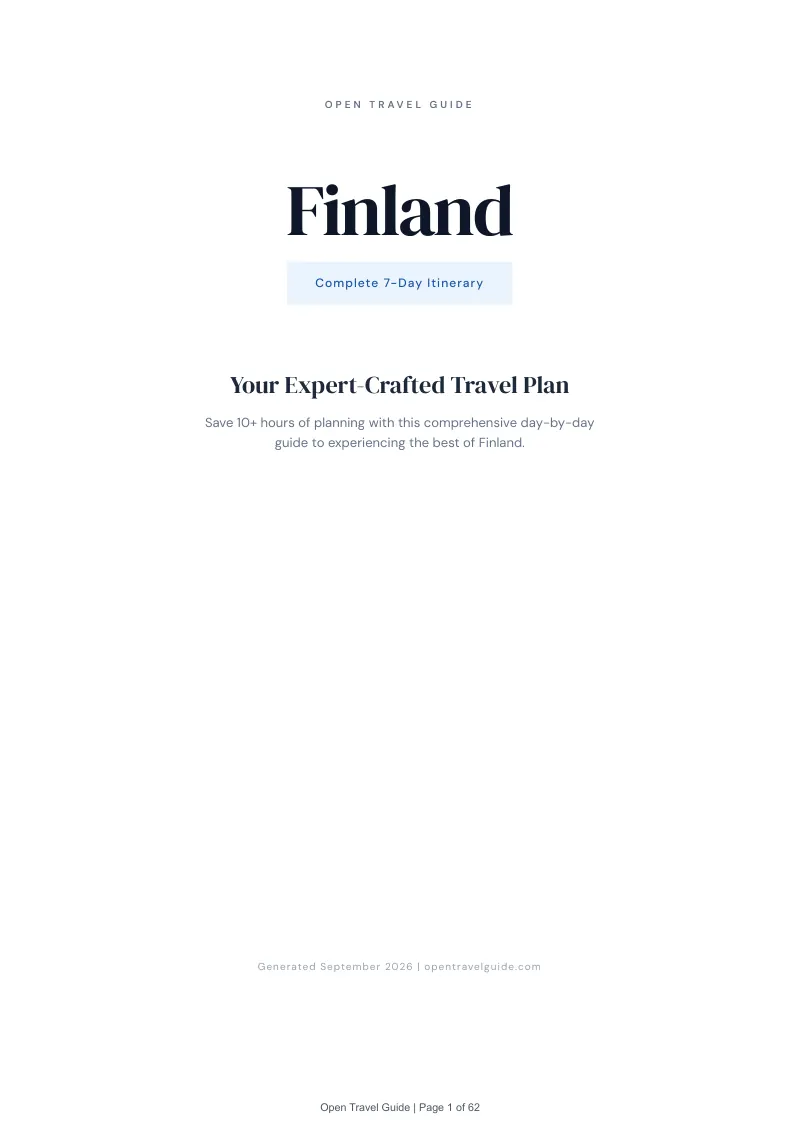 Finland Complete Travel Bundle: 7-day itinerary · Cover