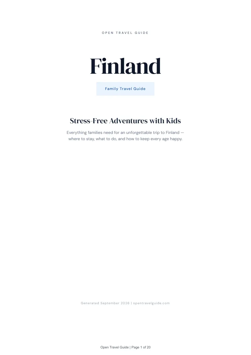 Finland Complete Travel Bundle: Family guide · Cover