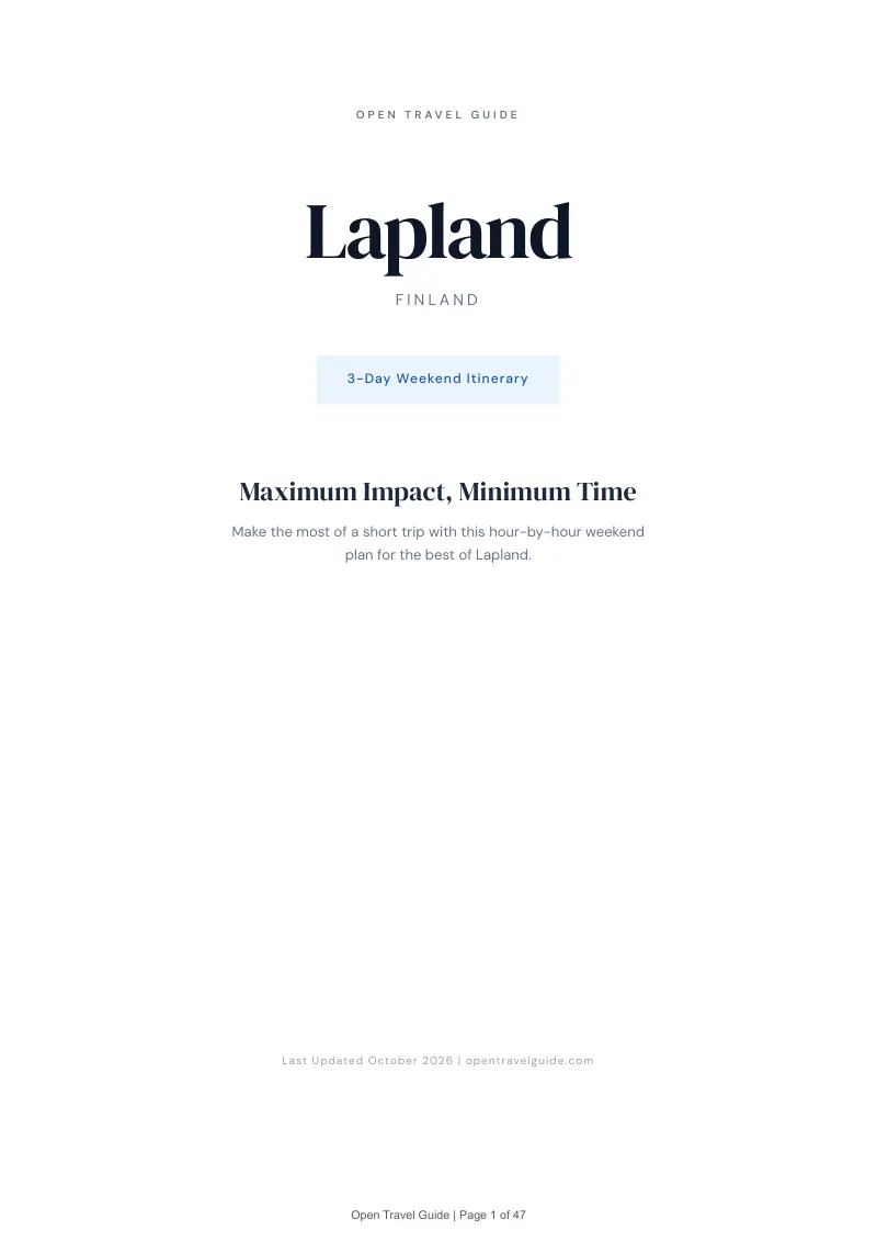 Lapland 3-Day Weekend Itinerary: Cover