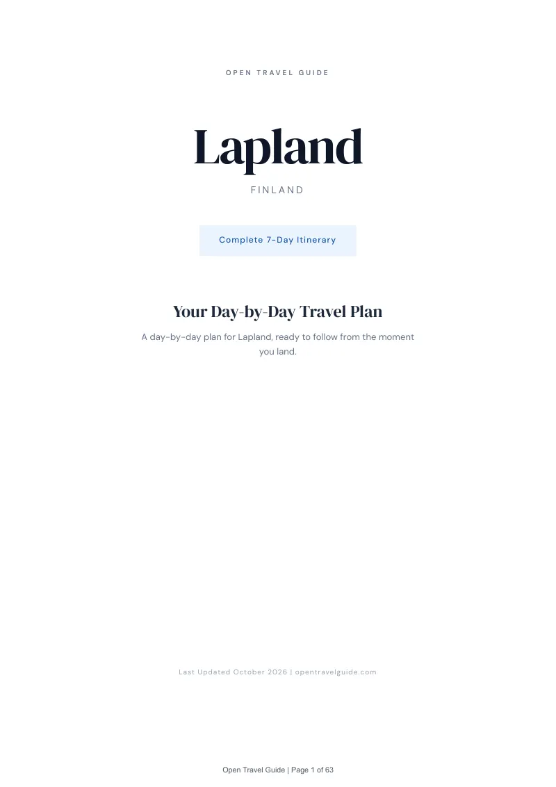 Lapland 7-Day Itinerary: Cover