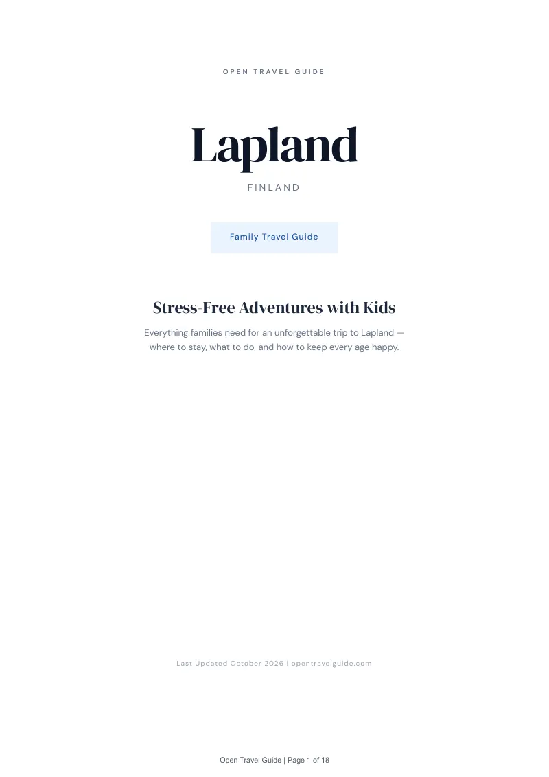 Lapland Family Travel Guide: Cover