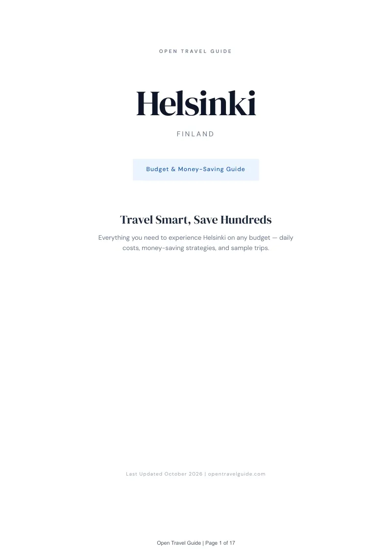 Helsinki Budget & Money-Saving Guide: Cover