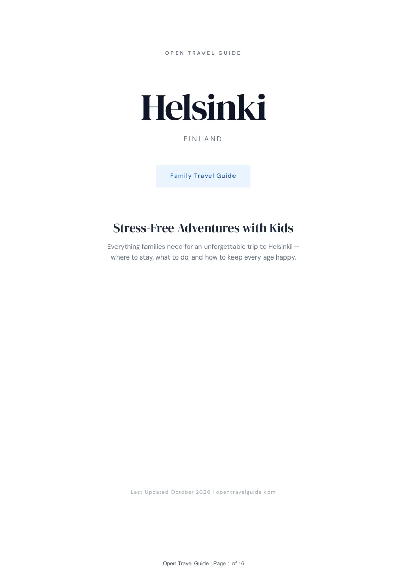 Helsinki Family Travel Guide: Cover