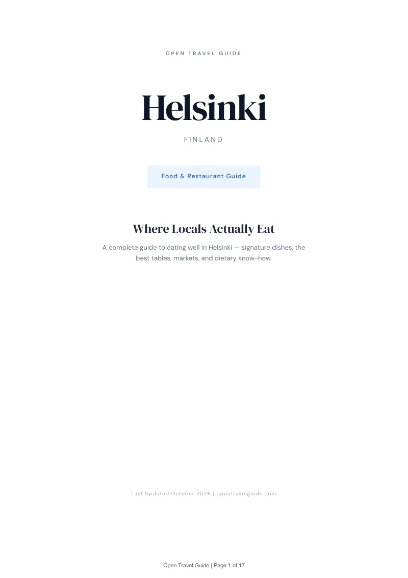 Helsinki Food & Restaurant Guide: Cover