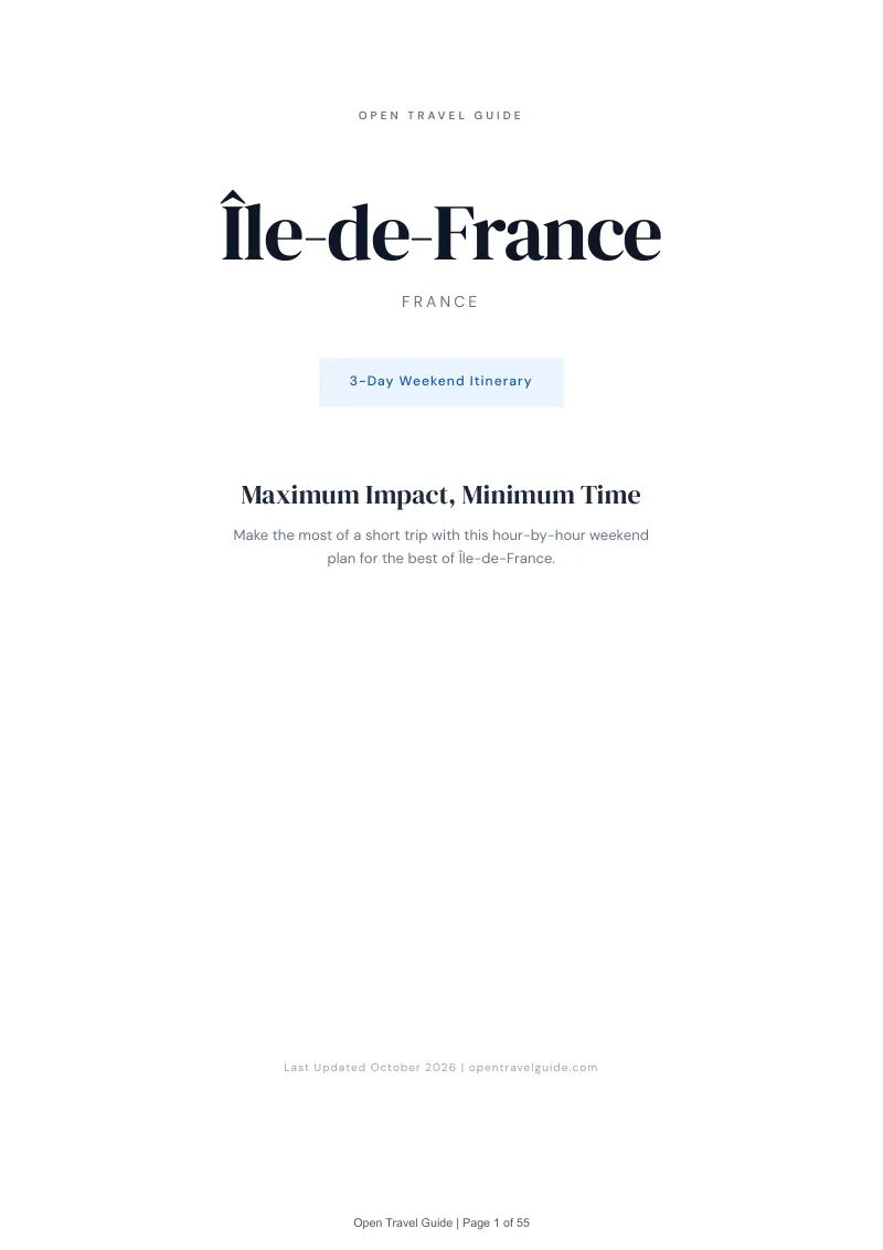 Île De France 3-Day Weekend Itinerary: Cover
