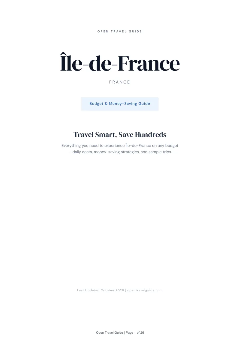 Île De France Budget & Money-Saving Guide: Cover