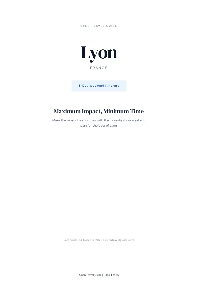Lyon 3-Day Weekend Itinerary: Cover