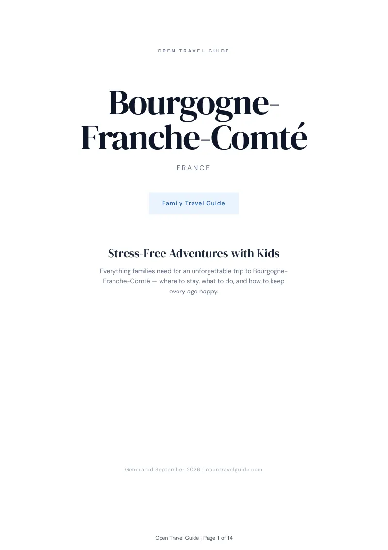 Bourgogne Franche Comté Complete Travel Bundle: Family guide · Cover