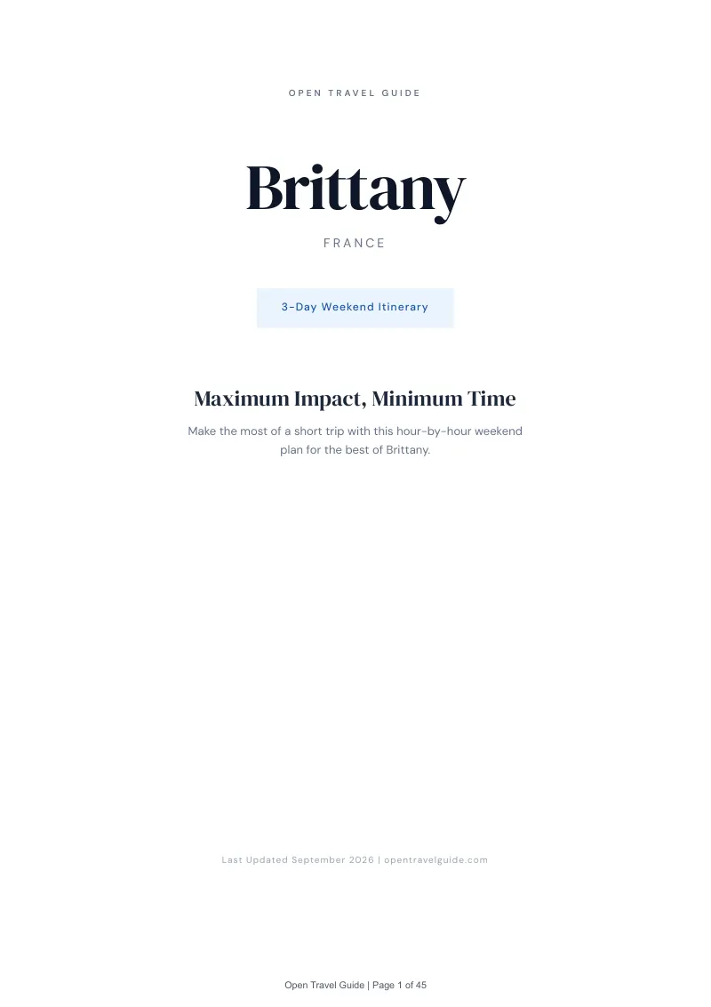 Brittany Complete Travel Bundle: 3-day itinerary · Cover