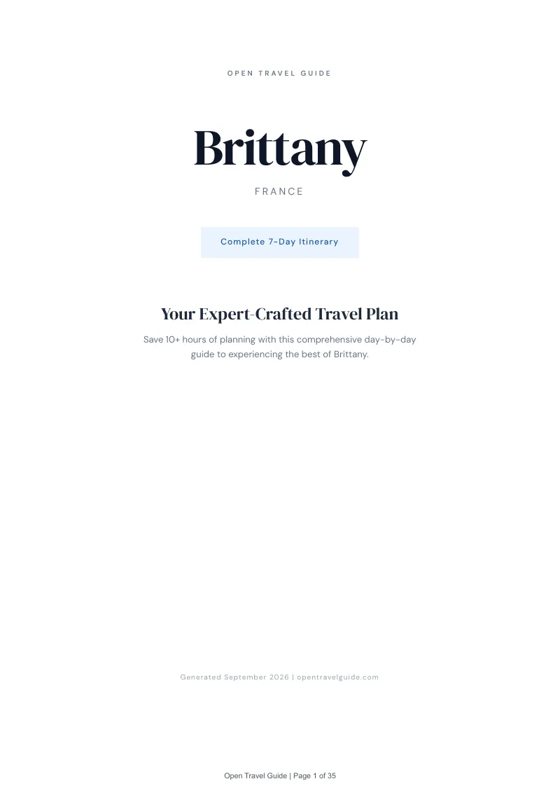 Brittany Complete Travel Bundle: 7-day itinerary · Cover