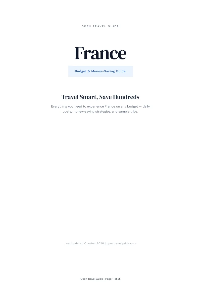France Budget & Money-Saving Guide: Cover