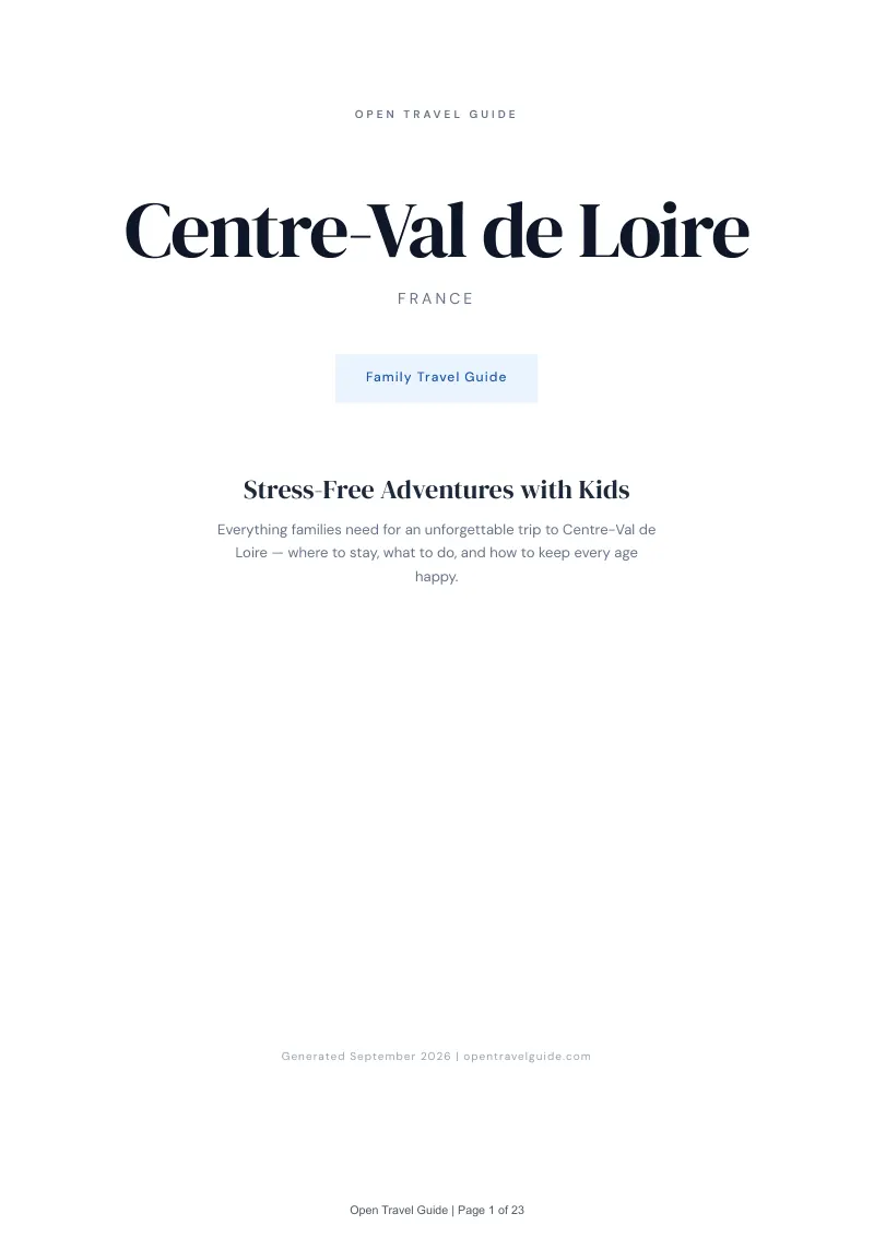 Centre Val De Loire Complete Travel Bundle: Family guide · Cover