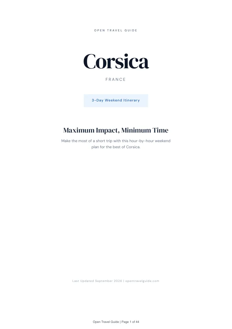 Corsica Complete Travel Bundle: 3-day itinerary · Cover