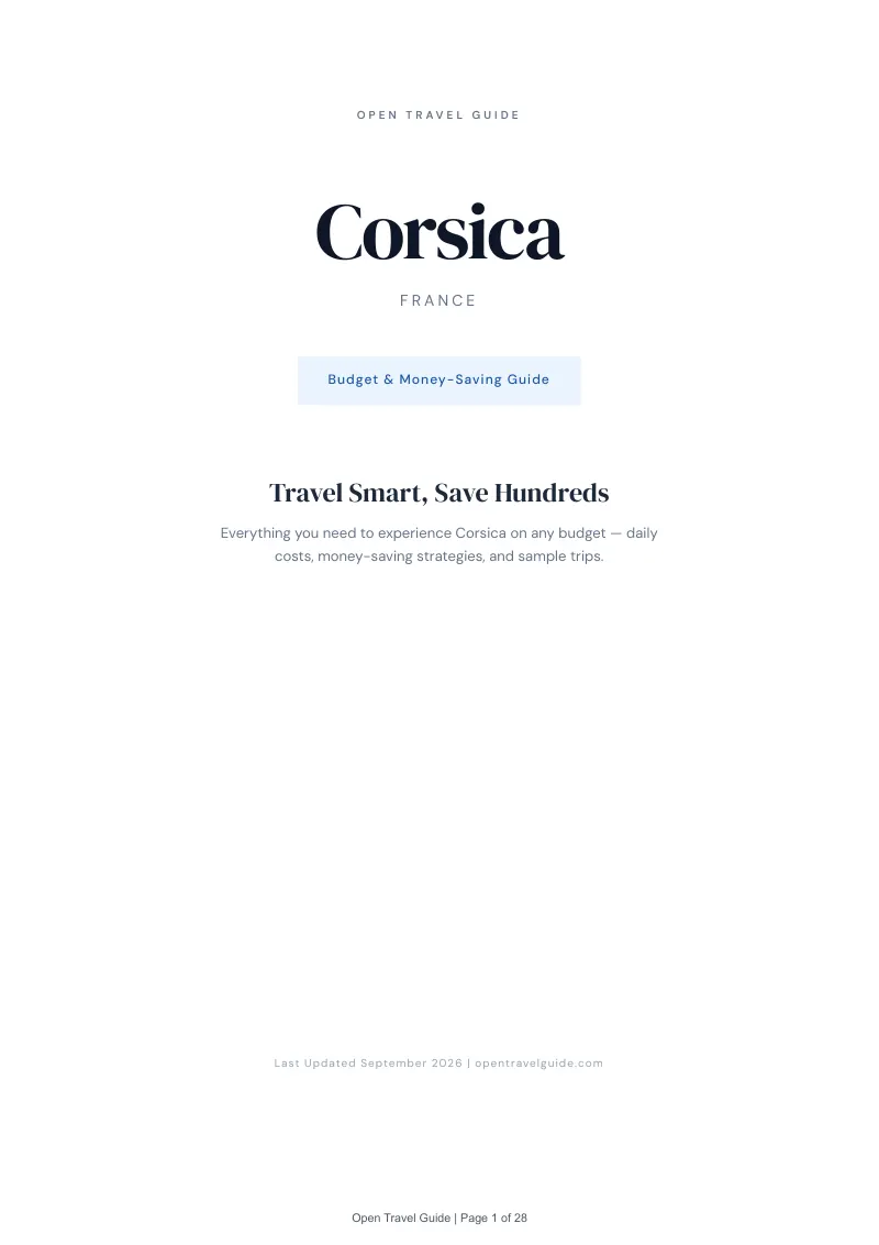 Corsica Complete Travel Bundle: Budget guide · Cover