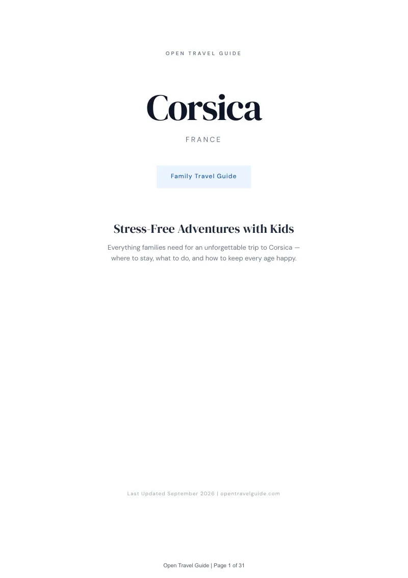 Corsica Complete Travel Bundle: Family guide · Cover