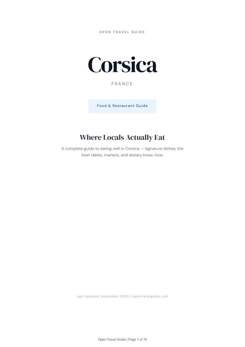 Corsica Complete Travel Bundle: Food guide · Cover