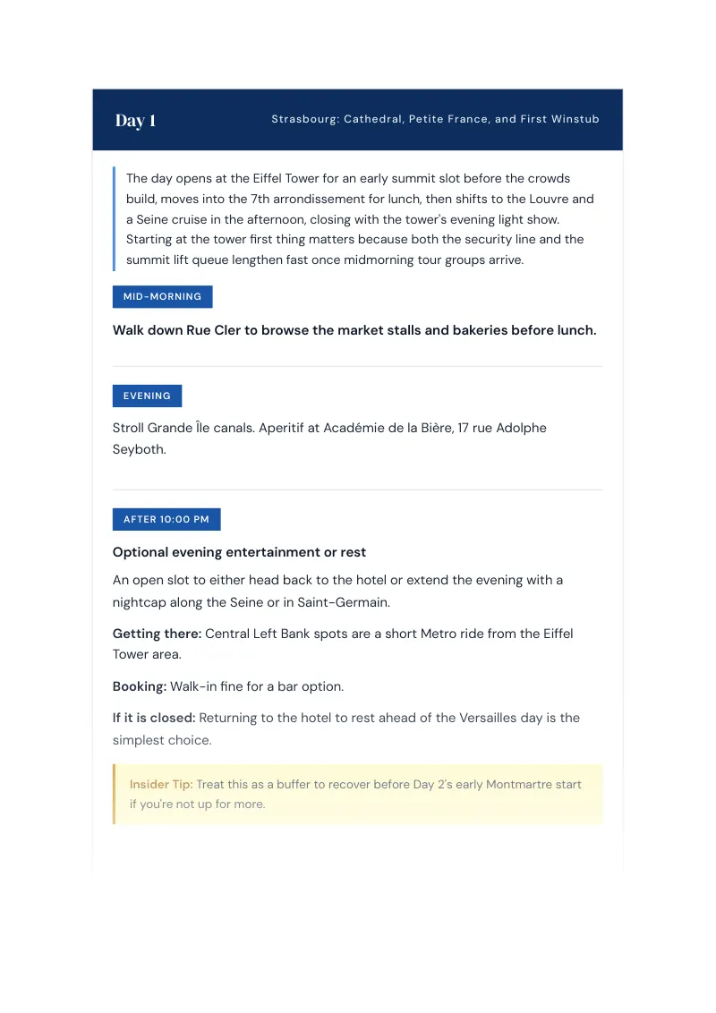 Grand Est Complete Travel Bundle: 3-day itinerary · Day 1