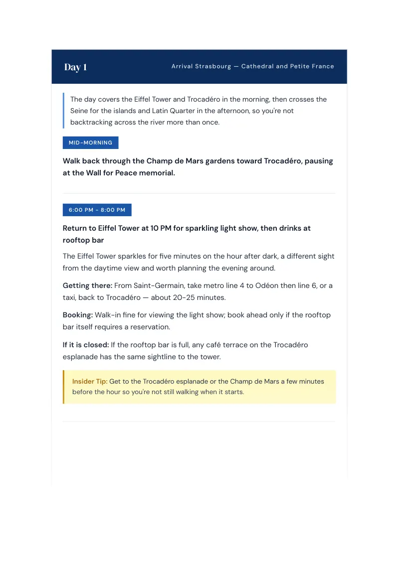Grand Est Complete Travel Bundle: 7-day itinerary · Day 1