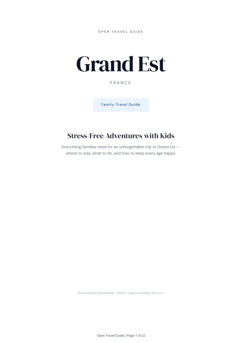 Grand Est Complete Travel Bundle: Family guide · Cover
