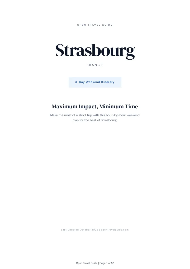 Strasbourg 3-Day Weekend Itinerary: Cover