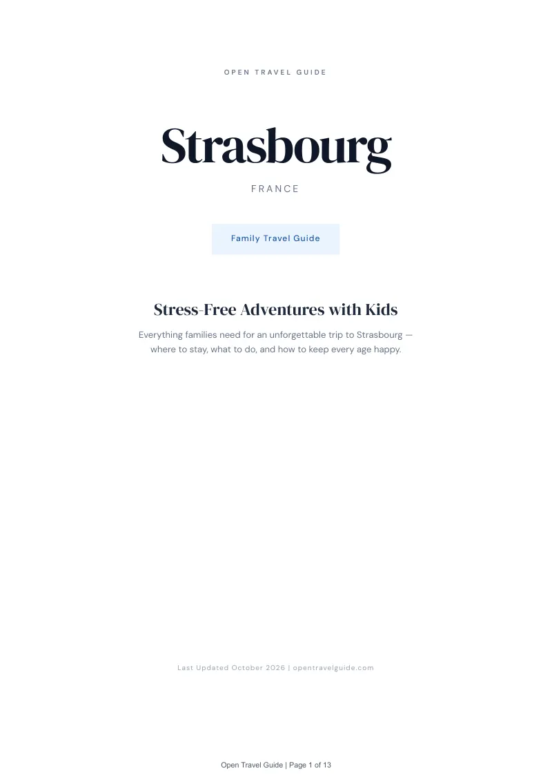 Strasbourg Family Travel Guide: Cover