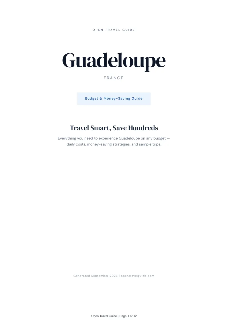 Guadeloupe Complete Travel Bundle: Budget guide · Cover