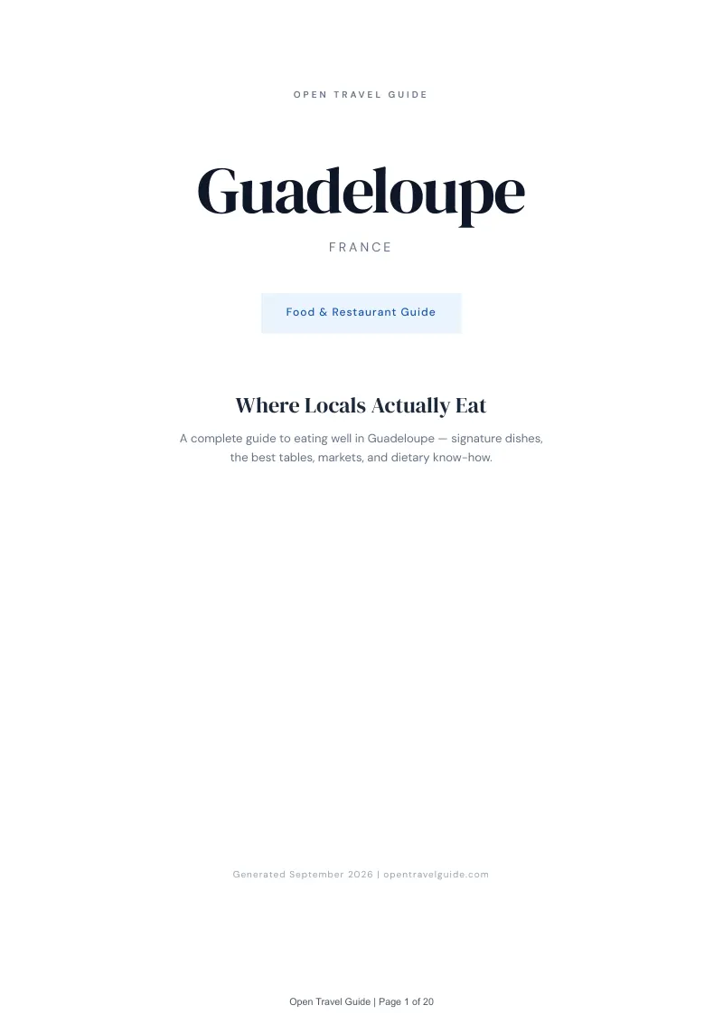 Guadeloupe Complete Travel Bundle: Food guide · Cover