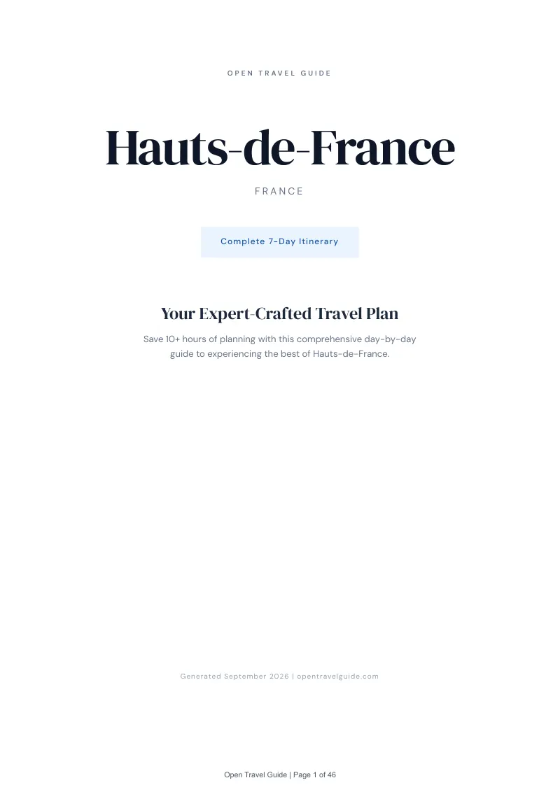 Hauts De France Complete Travel Bundle: 7-day itinerary · Cover