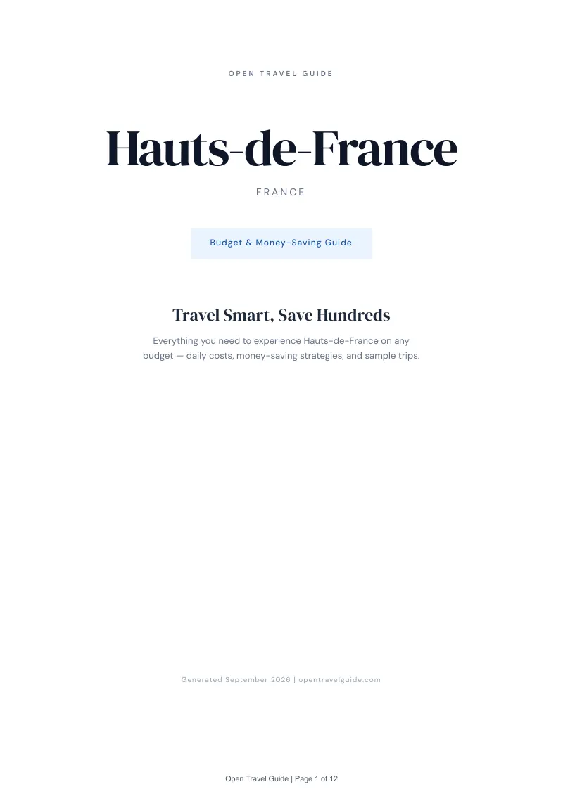 Hauts De France Complete Travel Bundle: Budget guide · Cover