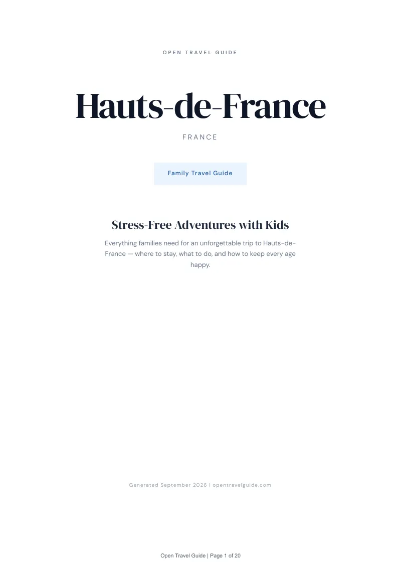 Hauts De France Complete Travel Bundle: Family guide · Cover