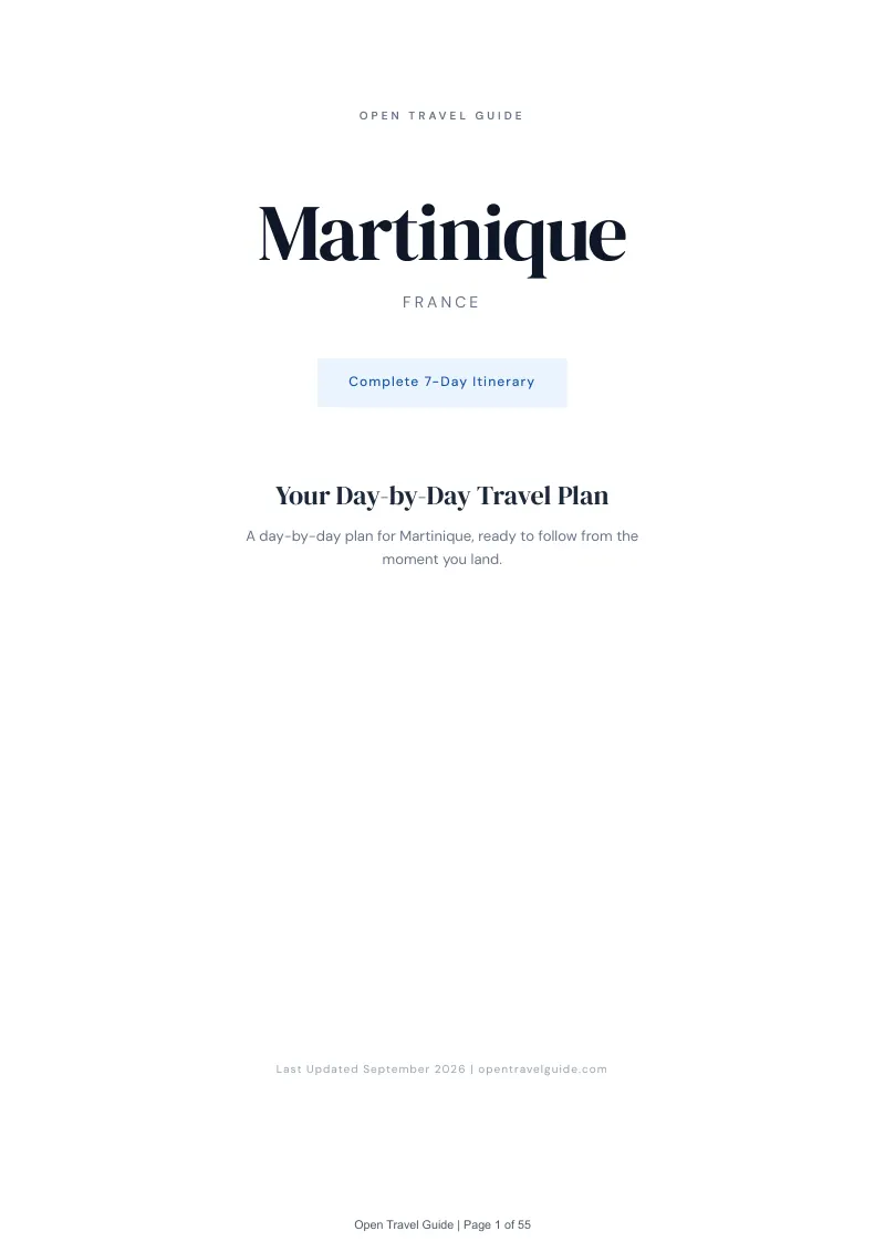Martinique Complete Travel Bundle: 7-day itinerary · Cover