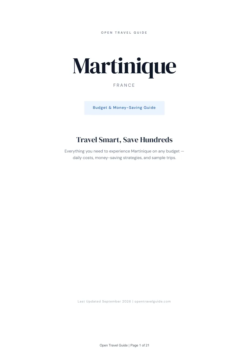 Martinique Complete Travel Bundle: Budget guide · Cover