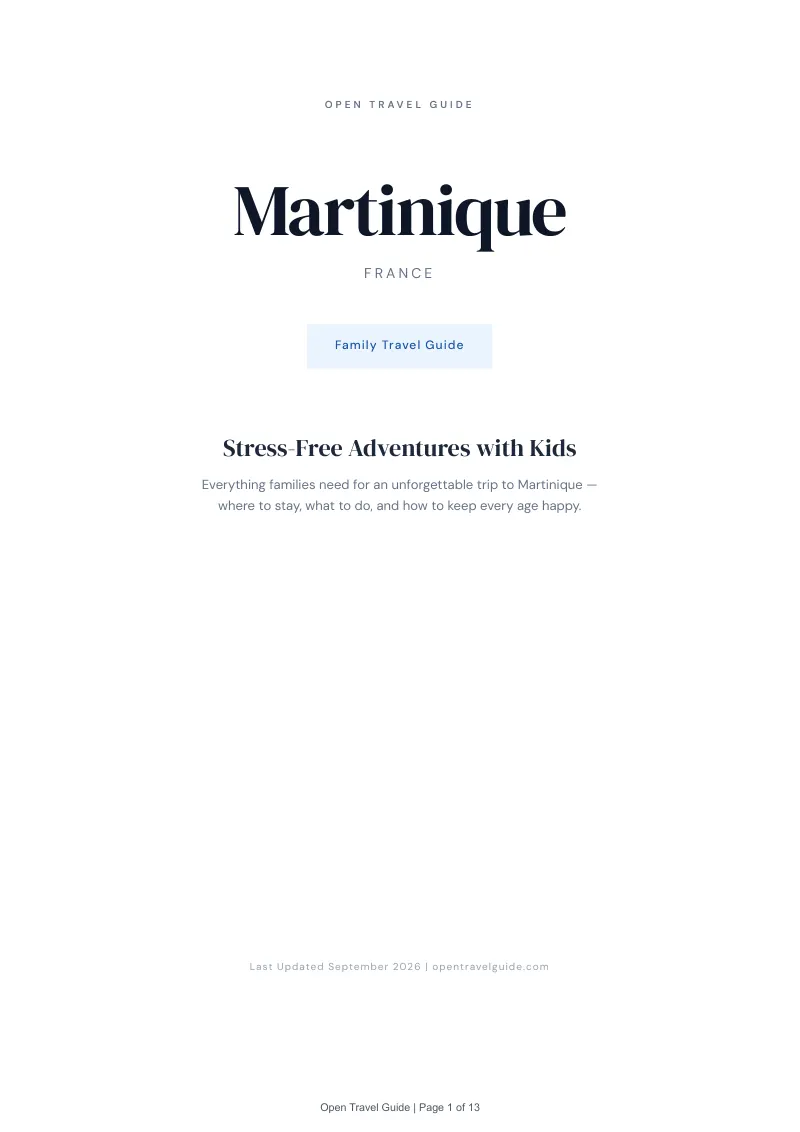 Martinique Complete Travel Bundle: Family guide · Cover