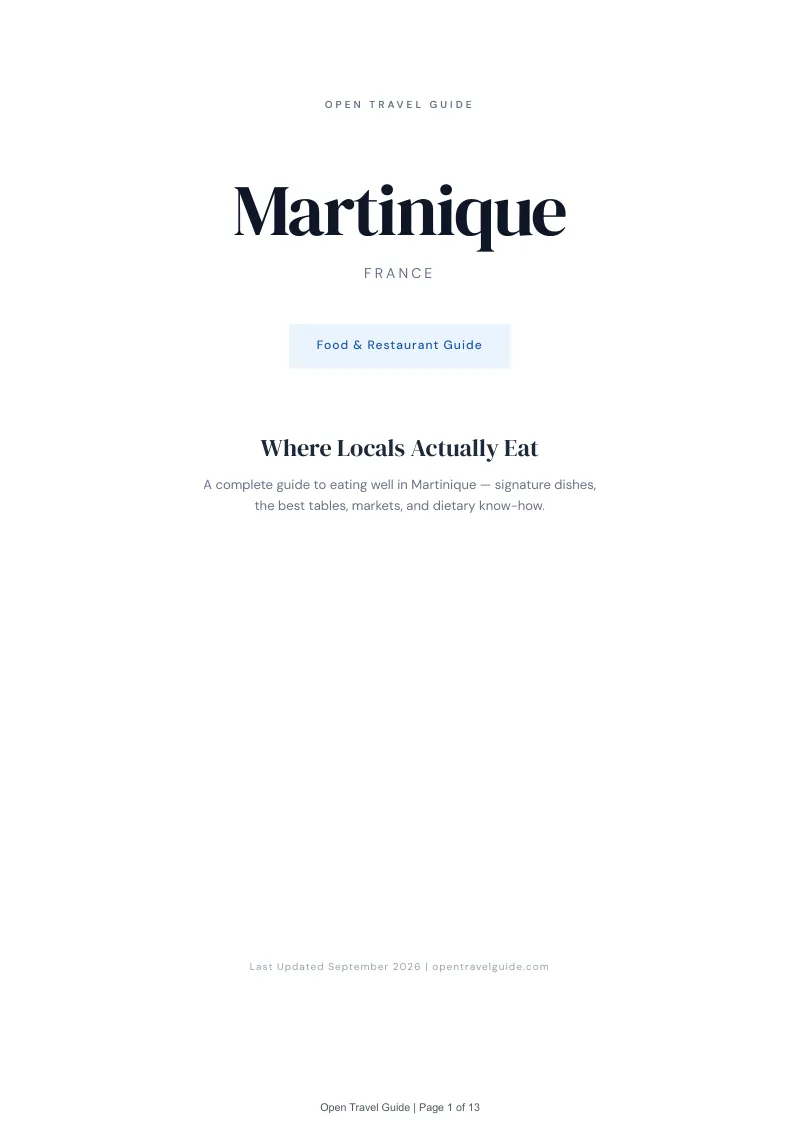 Martinique Complete Travel Bundle: Food guide · Cover