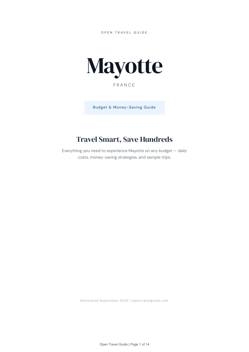 Mayotte Complete Travel Bundle: Budget guide · Cover
