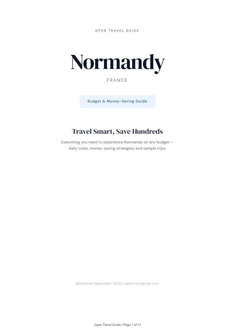 Normandy Complete Travel Bundle: Budget guide · Cover
