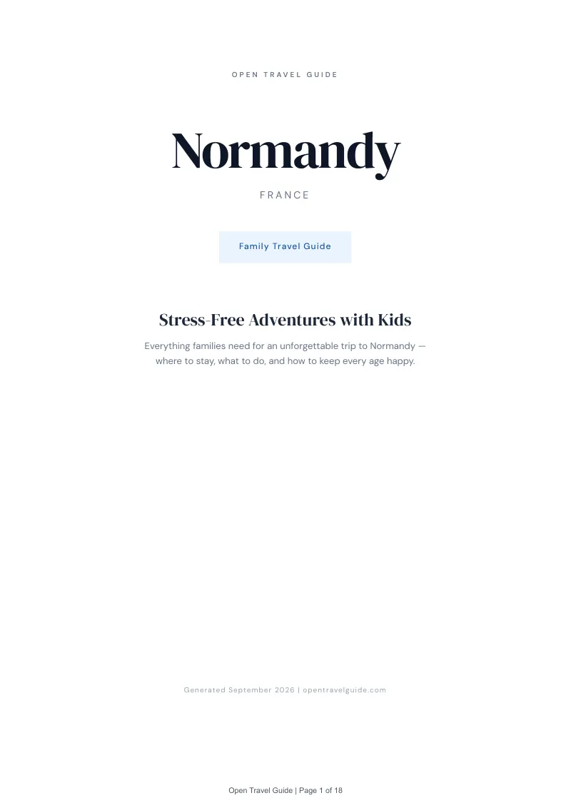 Normandy Complete Travel Bundle: Family guide · Cover