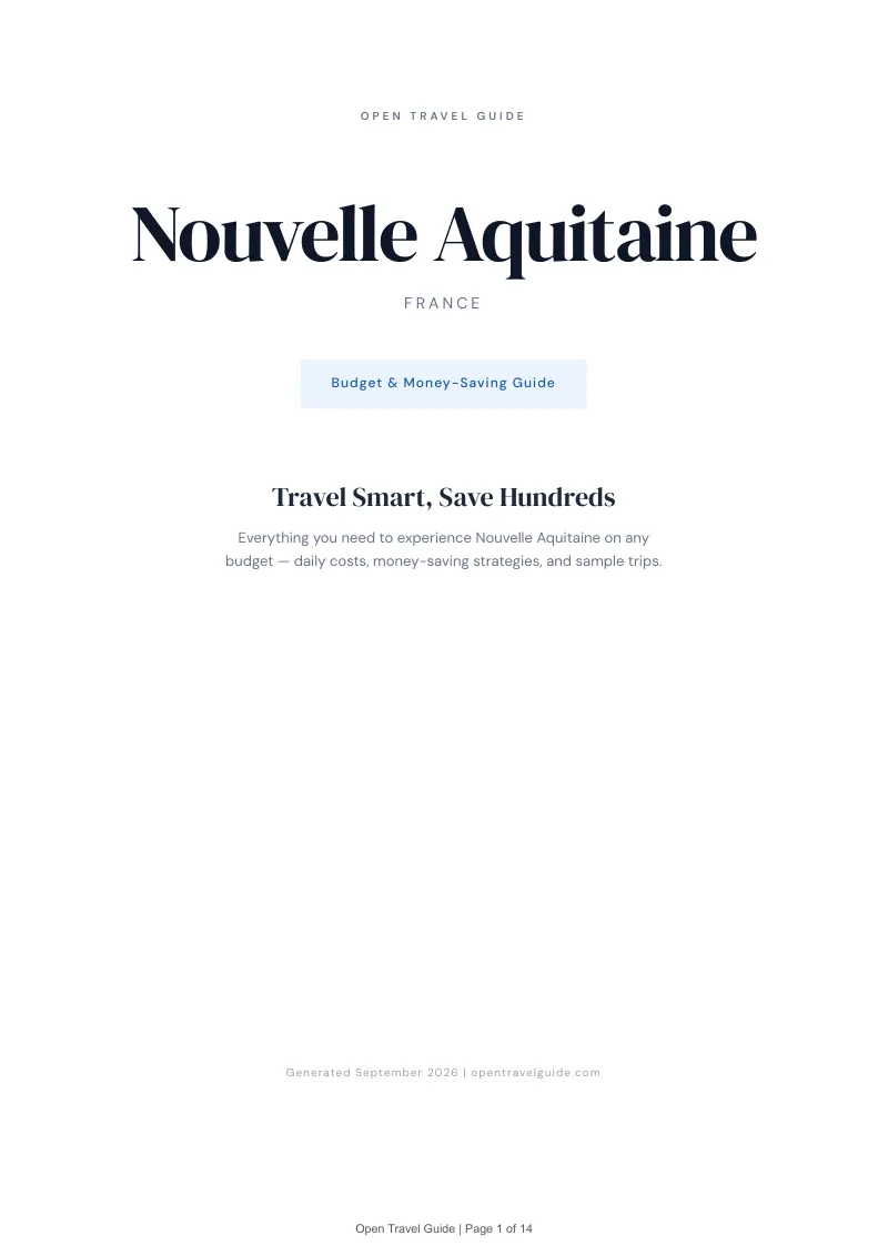 Nouvelle Aquitaine Complete Travel Bundle: Budget guide · Cover