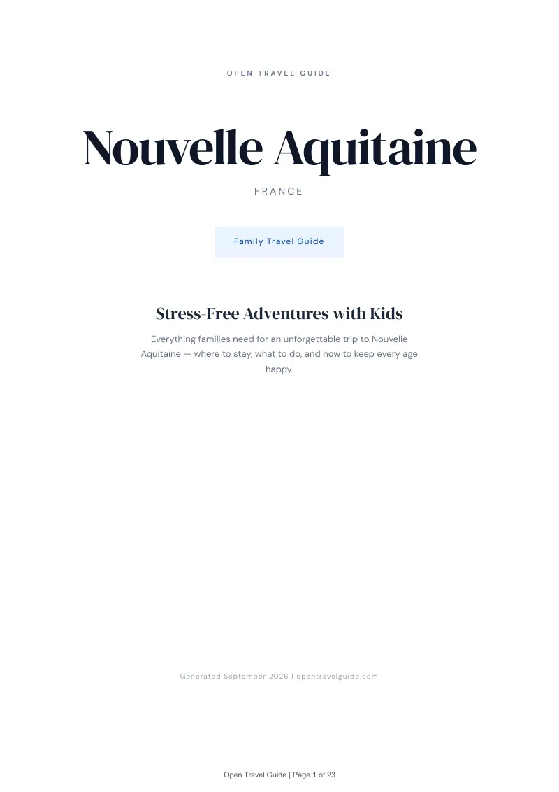 Nouvelle Aquitaine Complete Travel Bundle: Family guide · Cover