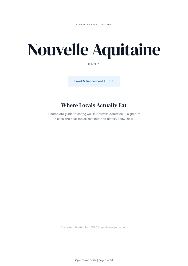 Nouvelle Aquitaine Complete Travel Bundle: Food guide · Cover