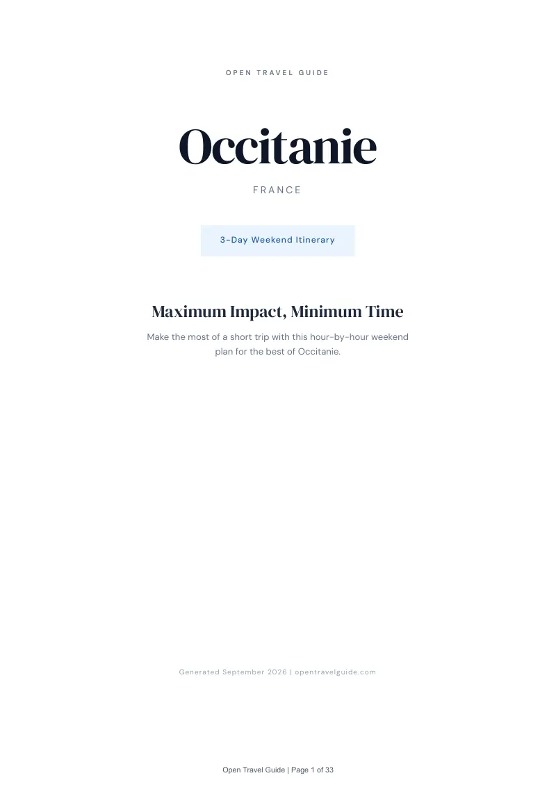 Occitanie Complete Travel Bundle: 3-day itinerary · Cover