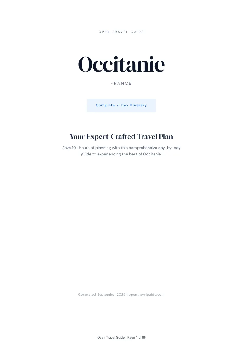 Occitanie Complete Travel Bundle: 7-day itinerary · Cover