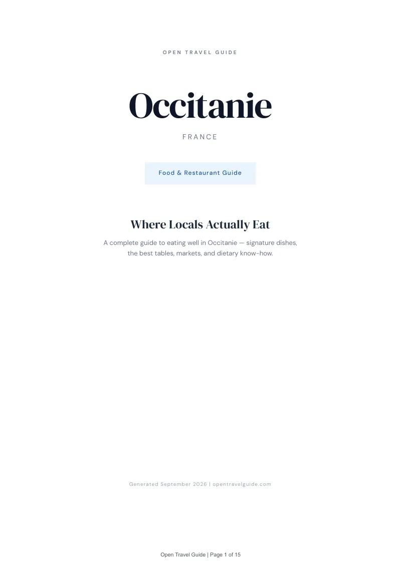 Occitanie Complete Travel Bundle: Food guide · Cover