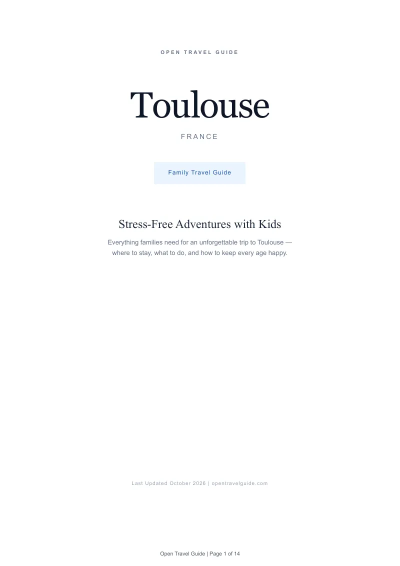 Toulouse Family Travel Guide: Cover