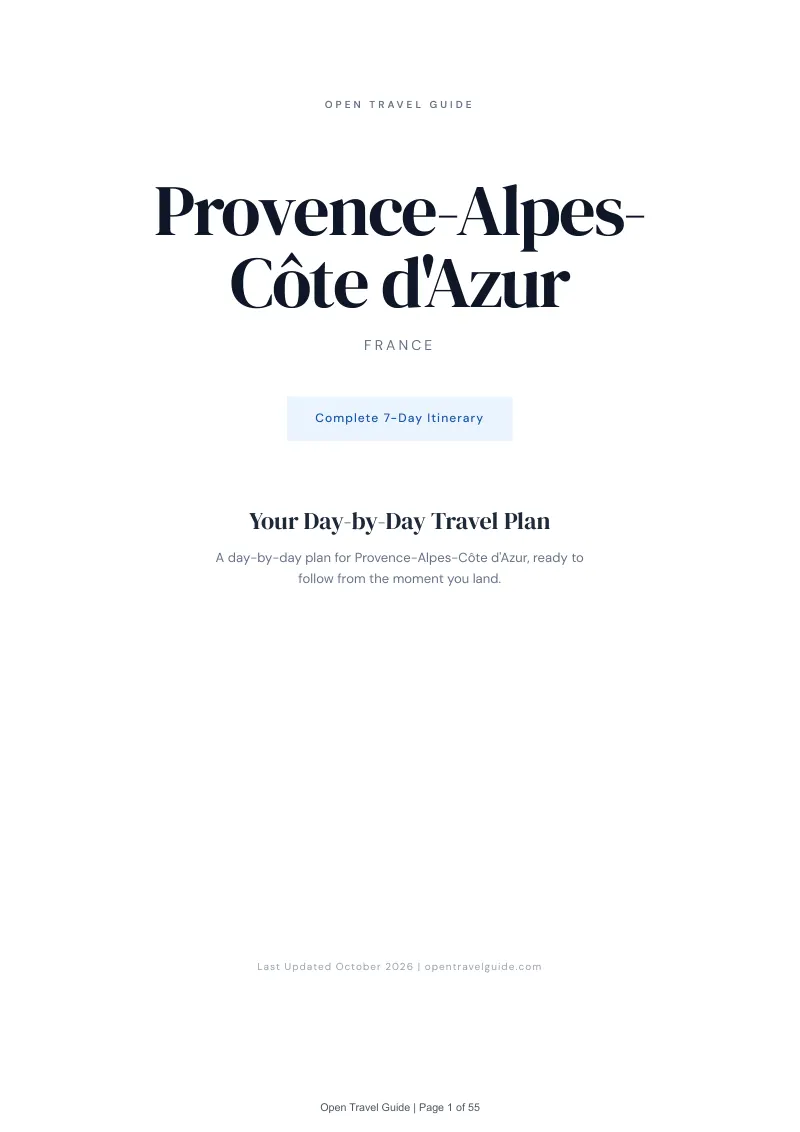Provence Alpes Côte Dazur 7-Day Itinerary: Cover