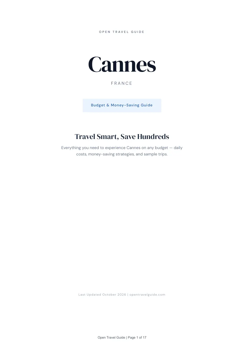 Cannes Budget & Money-Saving Guide: Cover